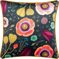 Black-Green - Front - Kate Merritt Bright Blooms Cushion Cover