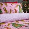 Pink-Lilac - Side - Furn Purrfect Christmas Duvet Cover Set