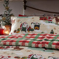 Cream-Red-Green - Back - Furn Santa Claus Christmas Duvet Cover Set