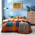 Multicoloured - Lifestyle - Furn Alma Checked Duvet Cover Set