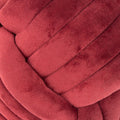 Red - Back - Furn Velvet Knotted Door Stopper