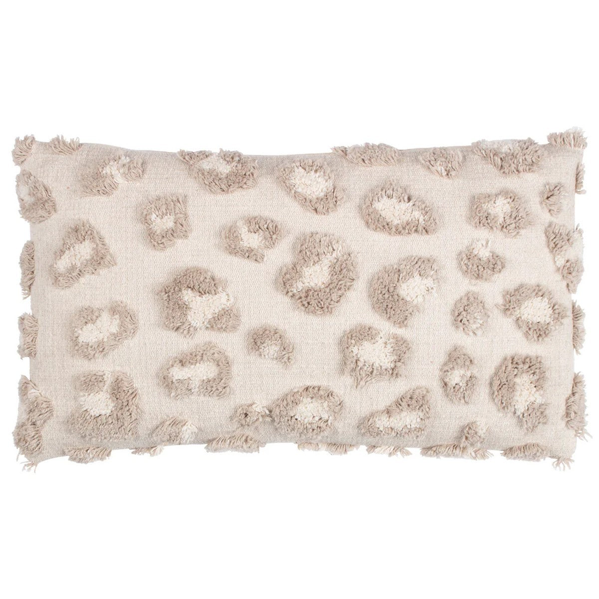 Natural - Front - Furn Maeve Tufted Leopard Print Cushion Cover