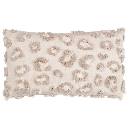 Natural - Front - Furn Maeve Tufted Leopard Print Cushion Cover