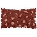 Brick Red - Front - Furn Maeve Tufted Leopard Print Cushion Cover