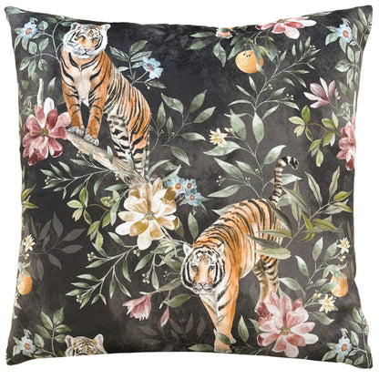 Jet Black - Front - Wylder Tiger Cushion Cover