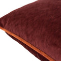 Marsala-Russet - Side - Paoletti Torto Velvet Rectangular Cushion Cover