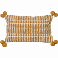 Mustard-White - Front - Furn Ayaan Pom Pom Cushion Cover