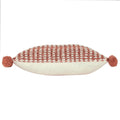 Brick Red-White - Lifestyle - Furn Ayaan Pom Pom Cushion Cover