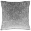 Silver - Front - Paoletti Bloomsbury Velvet Cushion Cover