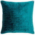 Teal - Front - Paoletti Bloomsbury Velvet Cushion Cover