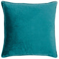 Teal - Back - Paoletti Bloomsbury Velvet Cushion Cover