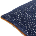 Navy-Ginger - Side - Paoletti Estelle Spotted Cushion Cover