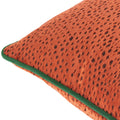 Paprika Red-Teal - Side - Paoletti Estelle Spotted Cushion Cover