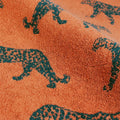 Orange-Blue - Back - Furn Leopard Jacquard Hand Towel