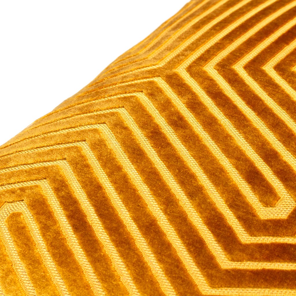 Gold - Lifestyle - Paoletti Evoke Cut Cushion Cover