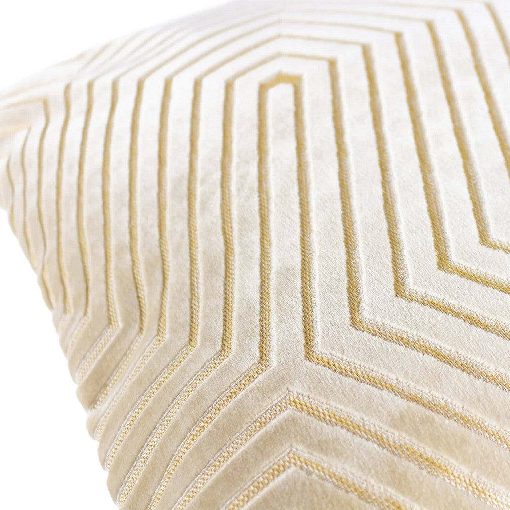 Ivory - Lifestyle - Paoletti Evoke Cut Cushion Cover