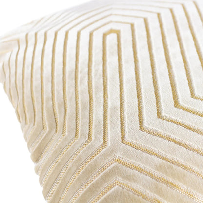 Ivory - Lifestyle - Paoletti Evoke Cut Cushion Cover