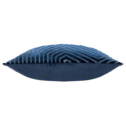Navy - Side - Paoletti Evoke Cut Cushion Cover