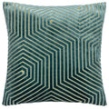 Teal - Front - Paoletti Evoke Cut Cushion Cover