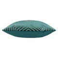 Teal - Side - Paoletti Evoke Cut Cushion Cover