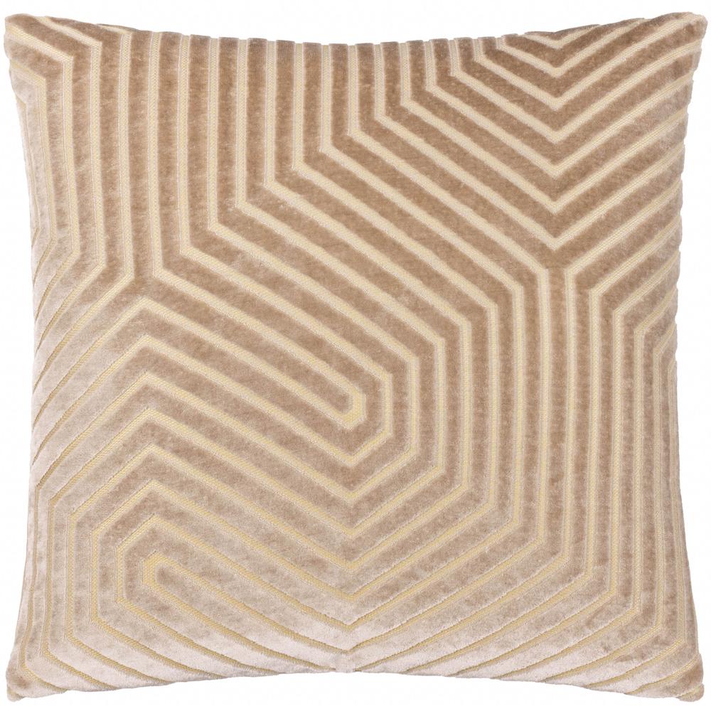 Mink - Front - Paoletti Evoke Cut Cushion Cover