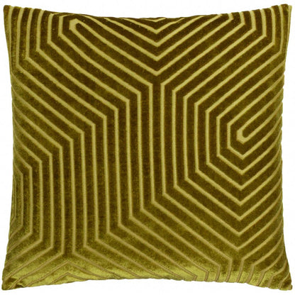 Olive - Front - Paoletti Evoke Cut Cushion Cover