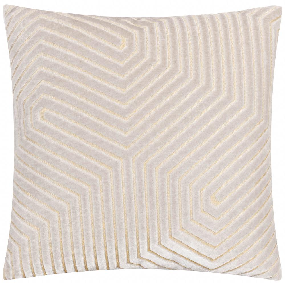 Oyster - Front - Paoletti Evoke Cut Cushion Cover