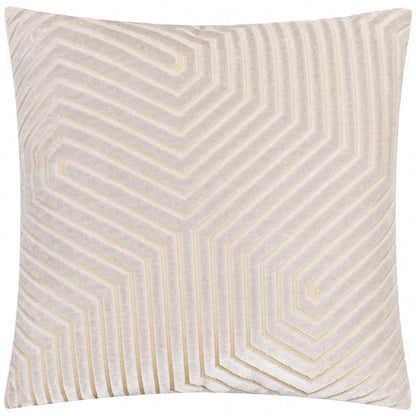 Oyster - Front - Paoletti Evoke Cut Cushion Cover