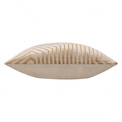 Mink - Side - Paoletti Evoke Cut Cushion Cover