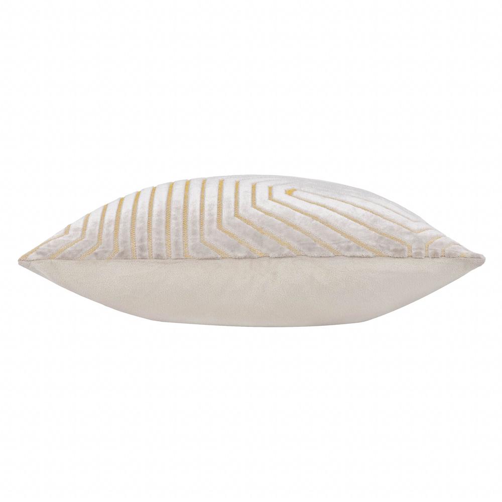 Oyster - Side - Paoletti Evoke Cut Cushion Cover