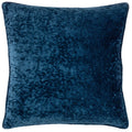 Navy - Front - Paoletti Velvet Ripple Cushion Cover