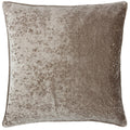 Taupe - Front - Paoletti Velvet Ripple Cushion Cover