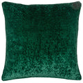 Emerald - Front - Paoletti Velvet Ripple Cushion Cover