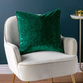 Emerald - Lifestyle - Paoletti Velvet Ripple Cushion Cover