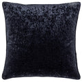 Black - Front - Paoletti Velvet Ripple Cushion Cover