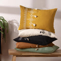 Mustard - Pack Shot - Furn Pritta Tassel Cushion Cover