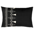 Black - Front - Furn Pritta Tassel Cushion Cover