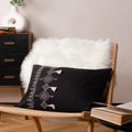 Black - Pack Shot - Furn Pritta Tassel Cushion Cover