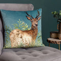 Cyan - Side - Wylder Willow Stag Cushion Cover