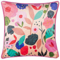 Pink-Teal - Front - Kate Merritt Flower Girl Cushion Cover