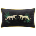 Black - Front - Wylder Dusk Leopard Cushion Cover