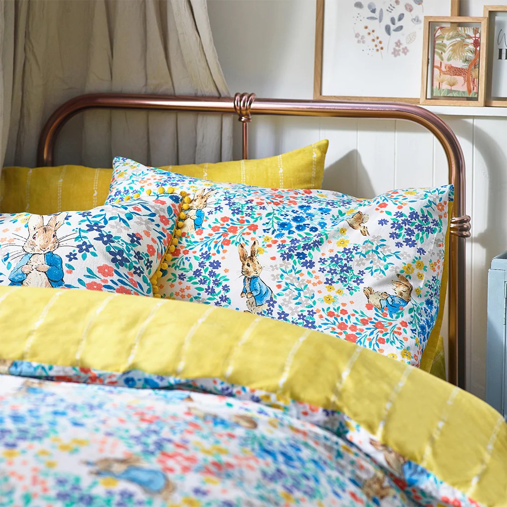 Multicoloured - Close up - Peter Rabbit Florelli Cotton Duvet Cover Set