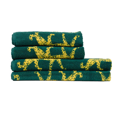 Teal - Front - Furn Leopard Jacquard Bath Towel