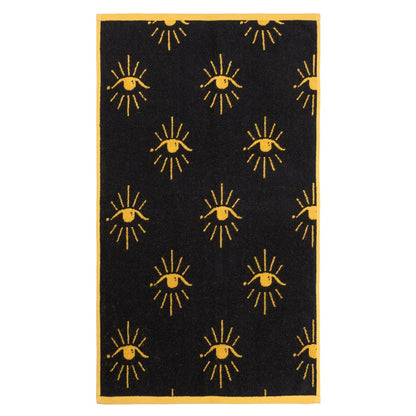 Ochre - Side - Furn Theia Abstract Eye Towel Bale Set (Pack of 4)