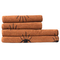 Pecan - Front - Furn Theia Abstract Eye Towel Bale Set (Pack of 4)