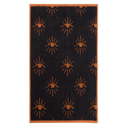 Pecan - Side - Furn Theia Abstract Eye Towel Bale Set (Pack of 4)