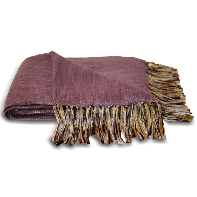Plum - Front - Riva Home Chiltern Throw