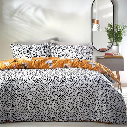 Ochre - Back - Furn Woofers Dogs Duvet Cover Set