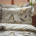 Natural - Side - EW By Edinburgh Weavers Flyway Exotic Contrast Piping Duvet Cover Set