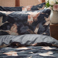 Ink - Side - EW By Edinburgh Weavers Flyway Exotic Contrast Piping Duvet Cover Set